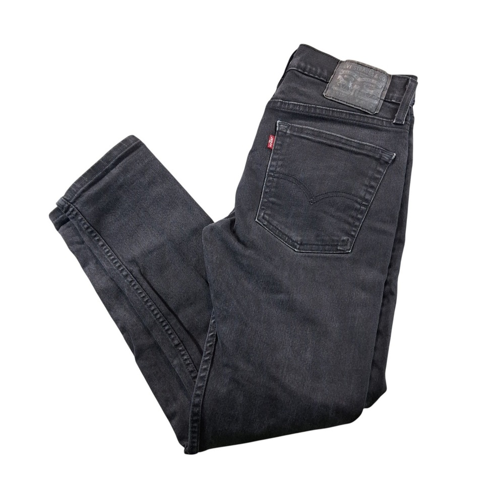 Levis Mens Skinny‎ Jeans 30x29 Black 510 Faded Stretch Denim